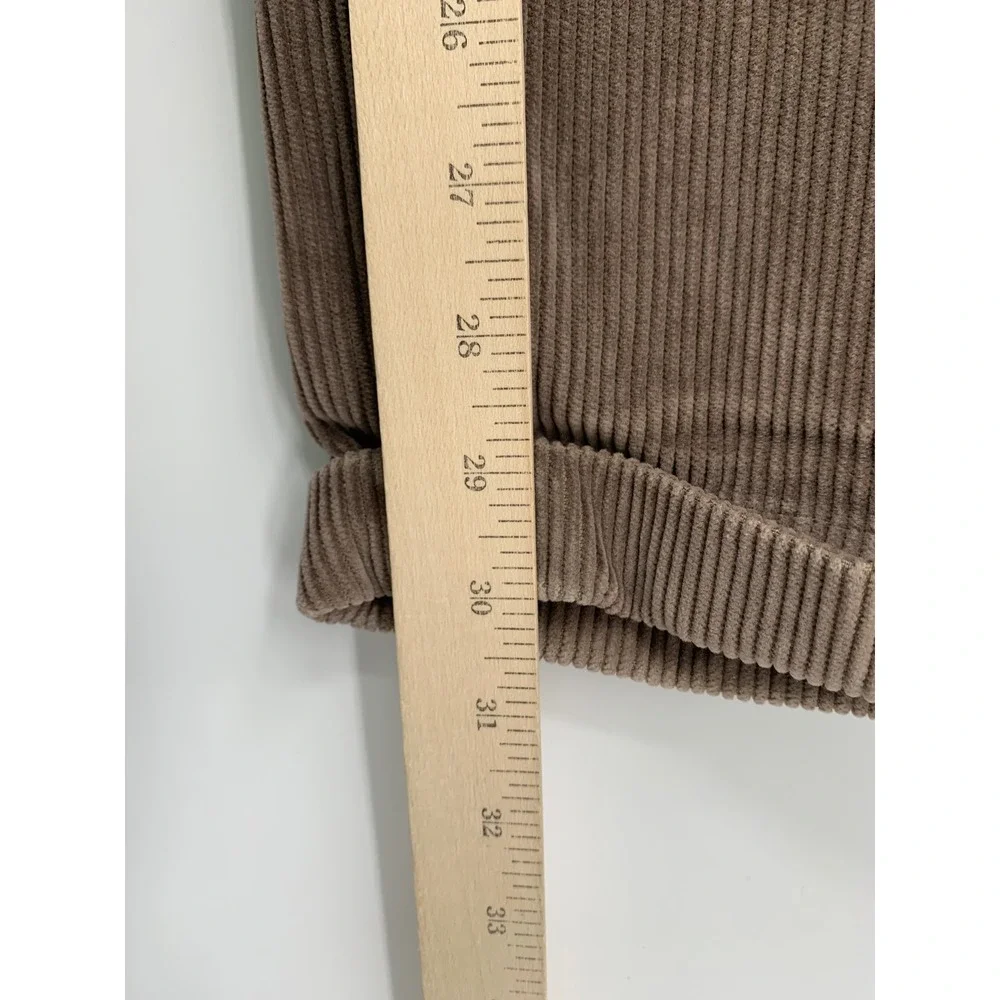 Brooks Brothers Corduroy Pants 36x30 Brown Pleated Cuffed Elliott Cotton Blend